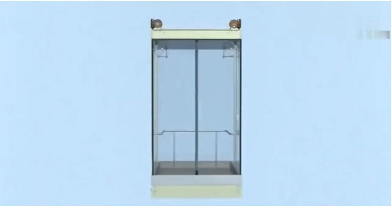 شاشة ثلاثية الأبعاد لهيكل المصعد
